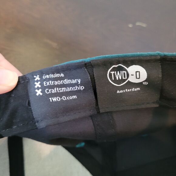 Suede Cotton Forest Green Brown Adjustable Hat Cap TWO-O Amsterdam - Picture 3 of 16